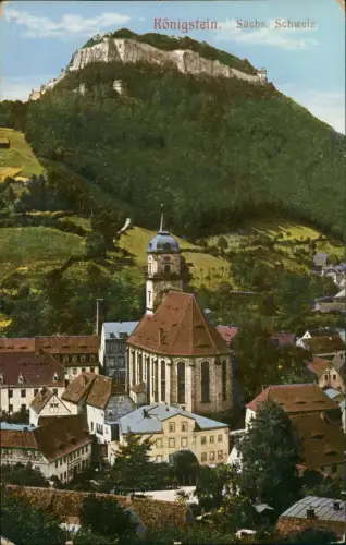 Ansichtskarte Königstein (Sächsische Schweiz) Stadtpartie 1913