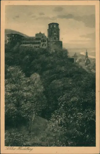 Ansichtskarte Heidelberg Heidelberger Schloss - Künstlerkarte 1928