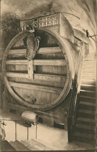 Ansichtskarte Heidelberg Das grosse Heidelberger Fass - Schloß 1912