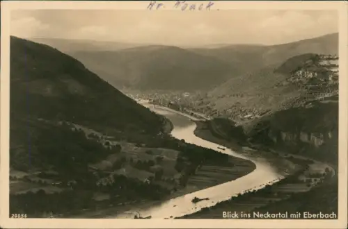 Ansichtskarte Eberbach Blick ins Neckartal 1936