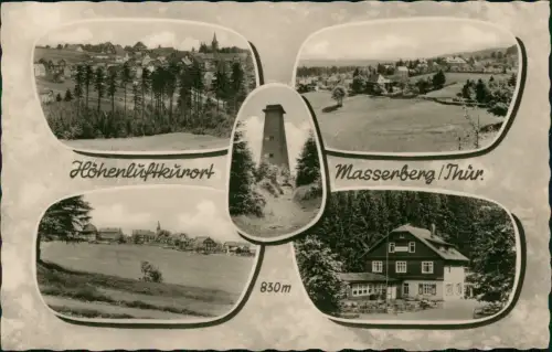 Ansichtskarte Masserberg Stadtteilansichten - 4 Bild 1965