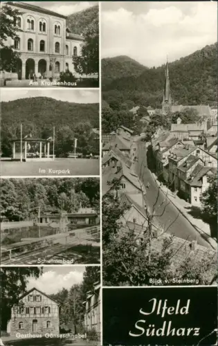 Ilfeld-Harztor MB: Krankenhaus Schwimmbad Gasthaus Gänseschnabel 1979