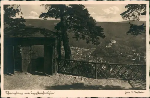 Ansichtskarte Schwarzburg Blick auf die Stadt 1932