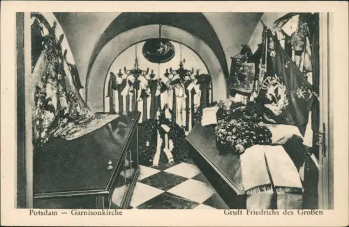 Ansichtskarte Potsdam Garnisionskirche Gruft Friedrichs des Großen 1924