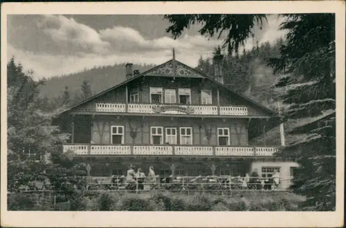 Ansichtskarte Tabarz/Thüringer Wald Hotel Schweizerhaus 1956