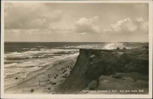 Ansichtskarte Kampen (Sylt) Sylt. Auf dem roten Kliff - Fotokarte 1931