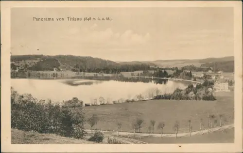 Ansichtskarte Titisee-Neustadt Panorama von Titisee 1909