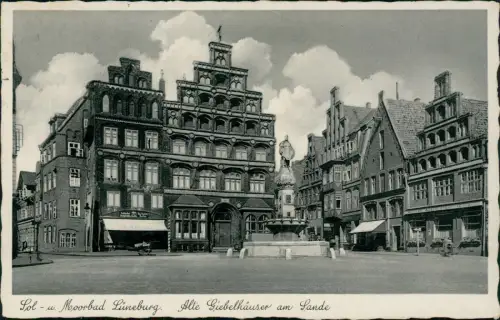 Ansichtskarte Lüneburg Alte Giebelhäuser Sande 1938