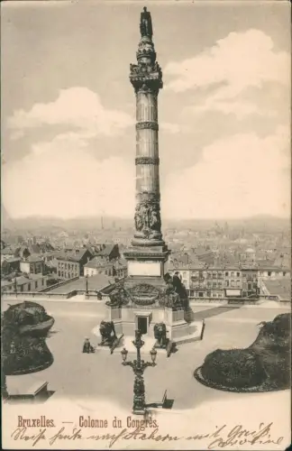 Postkaart Brüssel Bruxelles Colonne du Congrès. 1902