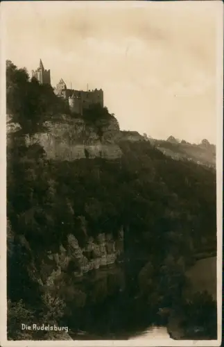 Ansichtskarte Saaleck-Bad Kösen Rudelsburg Fotokarte 1927