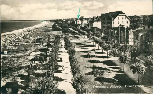 Ansichtskarte Ahlbeck (Usedom) Dünenstrasse - Fotokarte 1958
