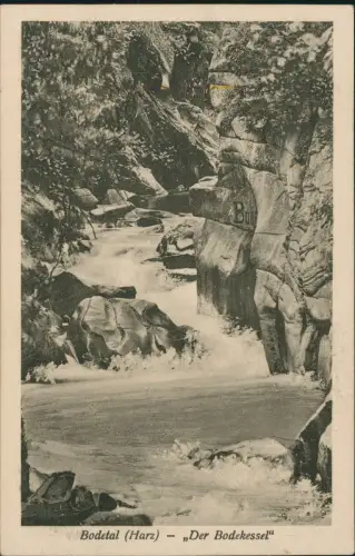 Ansichtskarte Thale (Harz) Bodekessel Bodetal Harz 1923