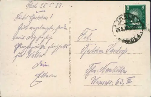 Ansichtskarte Thale (Harz) Teufelsbrücke Harz 1928