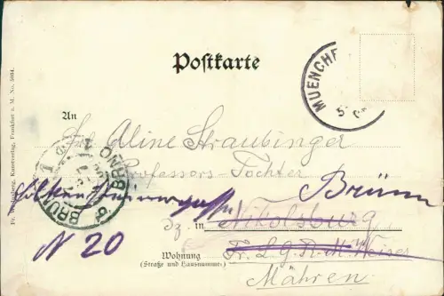 Ansichtskarte München Totalansicht - Frauenkirche 1906