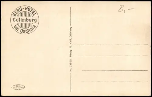 Ansichtskarte Collm-Wermsdorf Gruß vom Collmberg b. Oschatz BERGHOTEL 1930