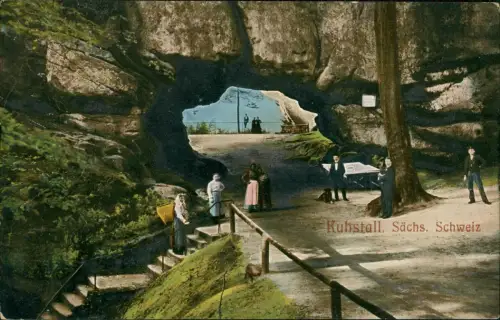 Kirnitzschtal-Sebnitz Partie am Kuhstall - Sächsische Schweiz 1919