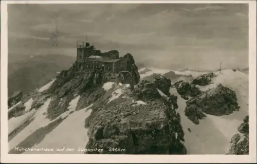 Ansichtskarte Grainau Münchner Haus Zugspitze Stimmungsbild 1937