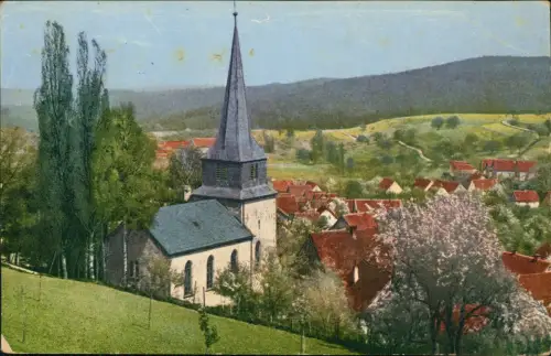 Ansichtskarte Hornberg Stadtpartie Naturfarben 1915  Feldpost Städt Krankenhaus