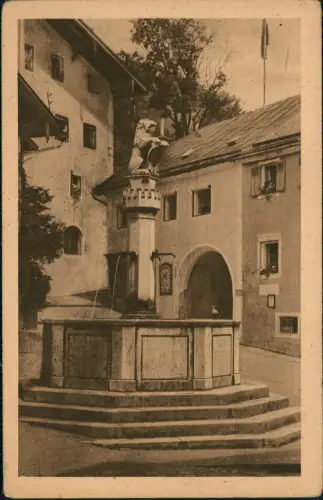 Ansichtskarte Berchtesgaden Marktbrunnen. 1929