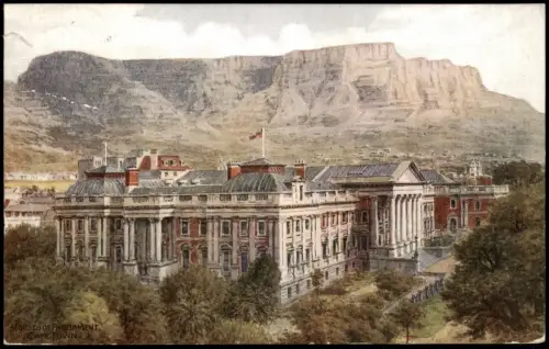 Postcard Kapstadt Kaapstad Houses of Parliament 1912
