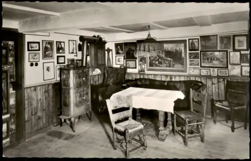 Ansichtskarte Willingshausen Innenansicht Malerstübchen Gastraum 1962