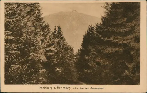 Ansichtskarte Brotterode Inselsberg v. Rennstieg 1920