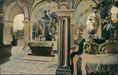 Ansichtskarte Trier Paulinuskirche Kirche Innenansicht Krypta 1910