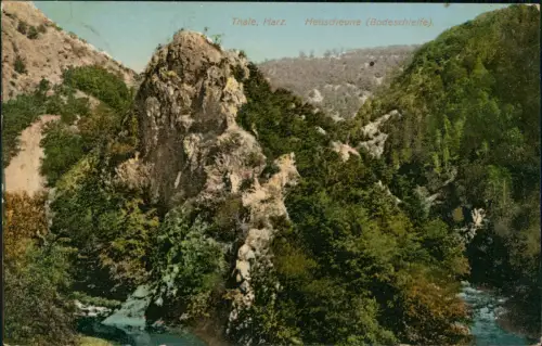 Thale (Harz) Umland-Ansicht Heuscheune (Bodeschleife) im Harz 1909