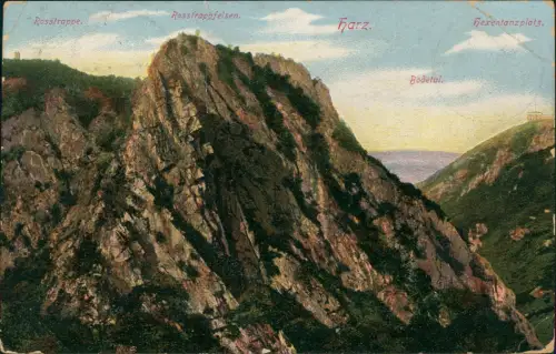 Thale (Harz) Rosstrappfelsen Bodetal Hexentanzplatz im Harz 1919