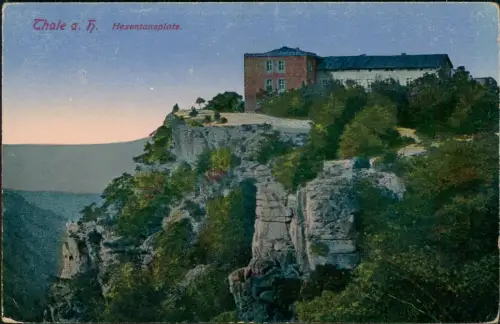 Ansichtskarte Thale (Harz) Hexentanzplatz (Bodetal) im HARZ 1910