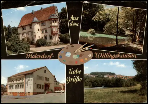 Ansichtskarte Willingshausen Mehrbild-Grusskarte Aus dem Maler-Dorf 1974