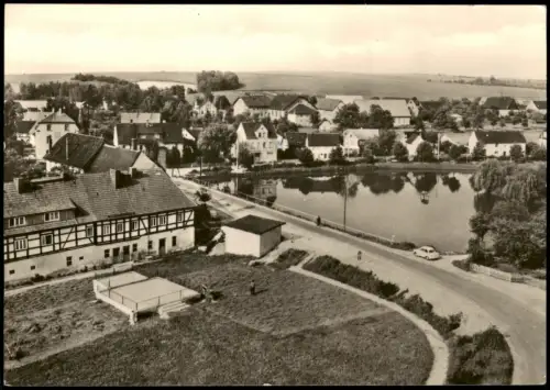Langenleuba-Niederhain Totalansicht Partie am Teich zur DDR-Zeit 1980