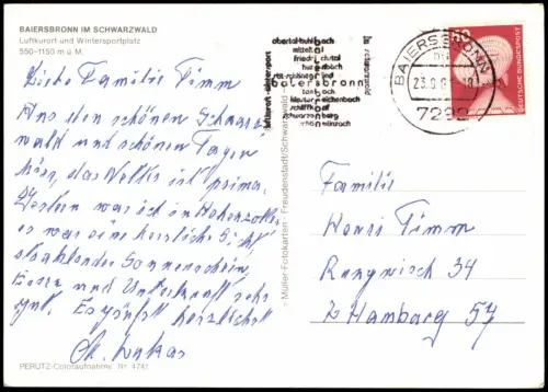 Baiersbronn Panorama-Ansicht aus der Vogelschau-Perspektive 1981