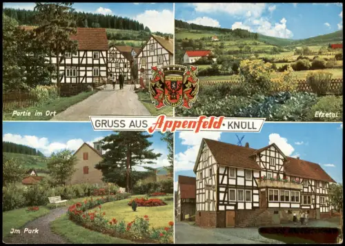 Appenfeld-Knüllwald Mehrbildkarte mit Efzetal, Park, Haus-Ansichten 1973/1972
