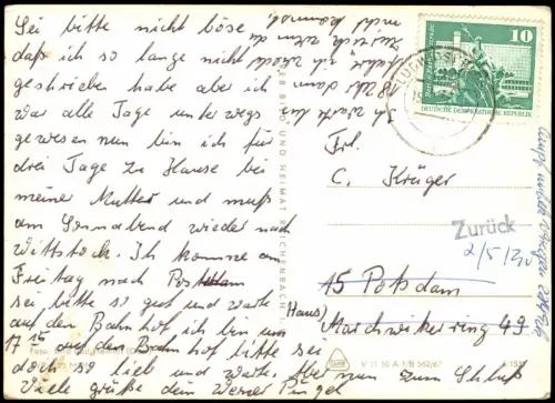 Cottbus DDR MB Spremberger Straße Straße der Jugend Stadttheater 1967