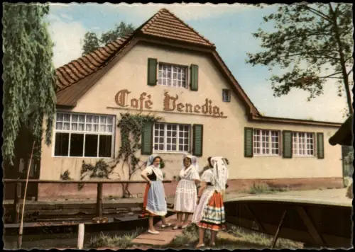 Ansichtskarte .Brandenburg Trachten-Frauen Spreewald Cafe Venedig 1964