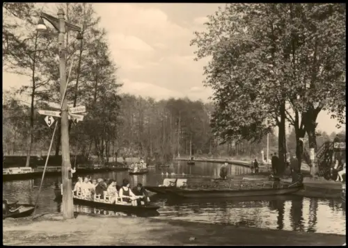 Lübbenau (Spreewald) Lubnjow Spreewald Kahnabfahrtstelle Colnarnja 1964