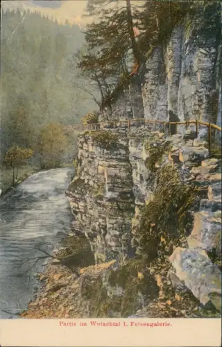 Ansichtskarte .Baden-Württemberg Partie im Wutachtal I. Felsengalerie. 1912