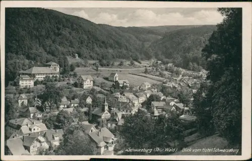 Ansichtskarte Schwarzburg Stadtpartie 1956