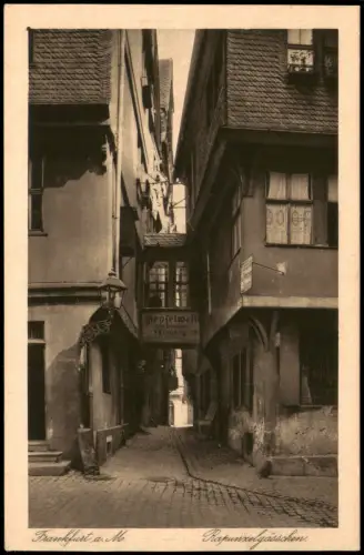 Ansichtskarte Frankfurt am Main Rapunzelgässchen Häuser-Ansichten 1910