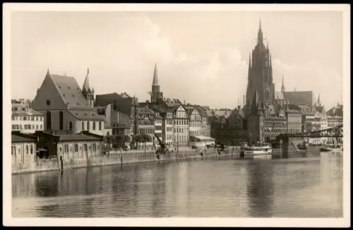 Ansichtskarte Frankfurt am Main Partie am Mainkai 1940