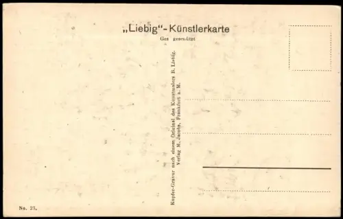 Frankfurt am Main Goethehaus nach Kupfer-Gravur Kunstmaler Liebig Liebig  1920