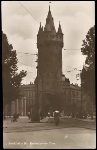 Innenstadt-Frankfurt am Main Straßen Partie am Eschenheimer Turm 1925