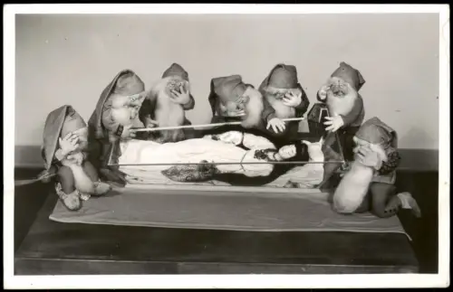 Sonneberg DDR AK Spielzeug-Museum: Schneewittchen Märchengruppe von Irmgard Reumann 1960