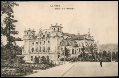 Ansichtskarte Koblenz Städtische Festhalle 1910