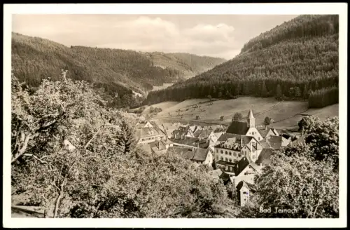 Bad Teinach-Zavelstein Panorama-Ansicht Ort im Württ. Schwarzwald 1962