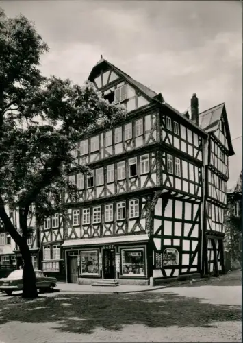 Ansichtskarte Herborn Straßen Partie Kornmark Bast `sche Haus Geschäft 1960