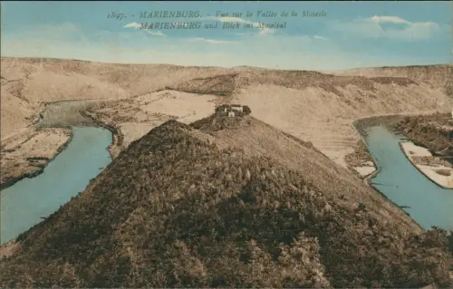 Ansichtskarte Alf (Mosel) Kloster Marienburg coloriert 1922