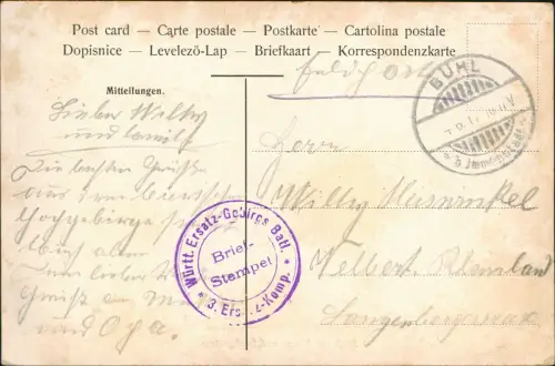 Bühl am Alpsee Immenstadt Allgäu Stadt Künstlerkarte 1918  gel. Feldpost WK1