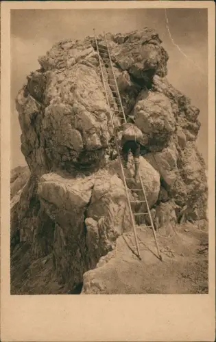 Birgsau-Oberstdorf (Allgäu) Bergsteiger Leiter am Heilbronner Weg 1922